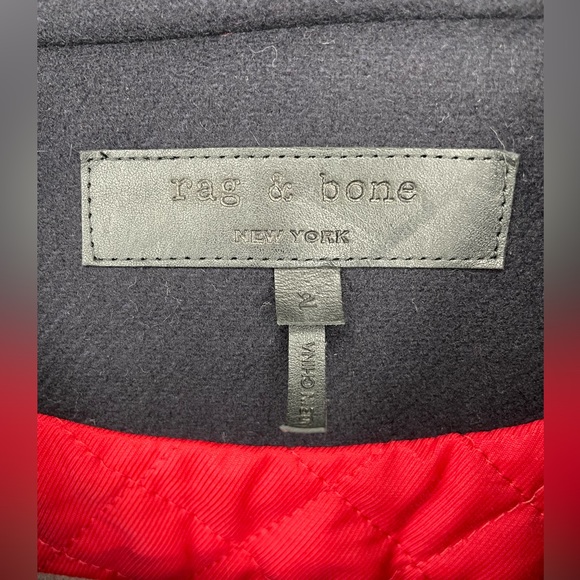 Rag & Bone Women’s Salute Nella Peacoat Jacket Black Size 2 NWT - Picture 3 of 9